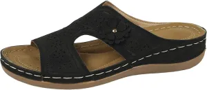 2025 Women Comfortable Orthopedic Sandals Summer Breathable Cut-Out Cute Flower Vacation Slippers with Arch Support Fashion Open Toe Ladies Dress Walking Footwear Outdoor Slip-On Shop Platform Shoes