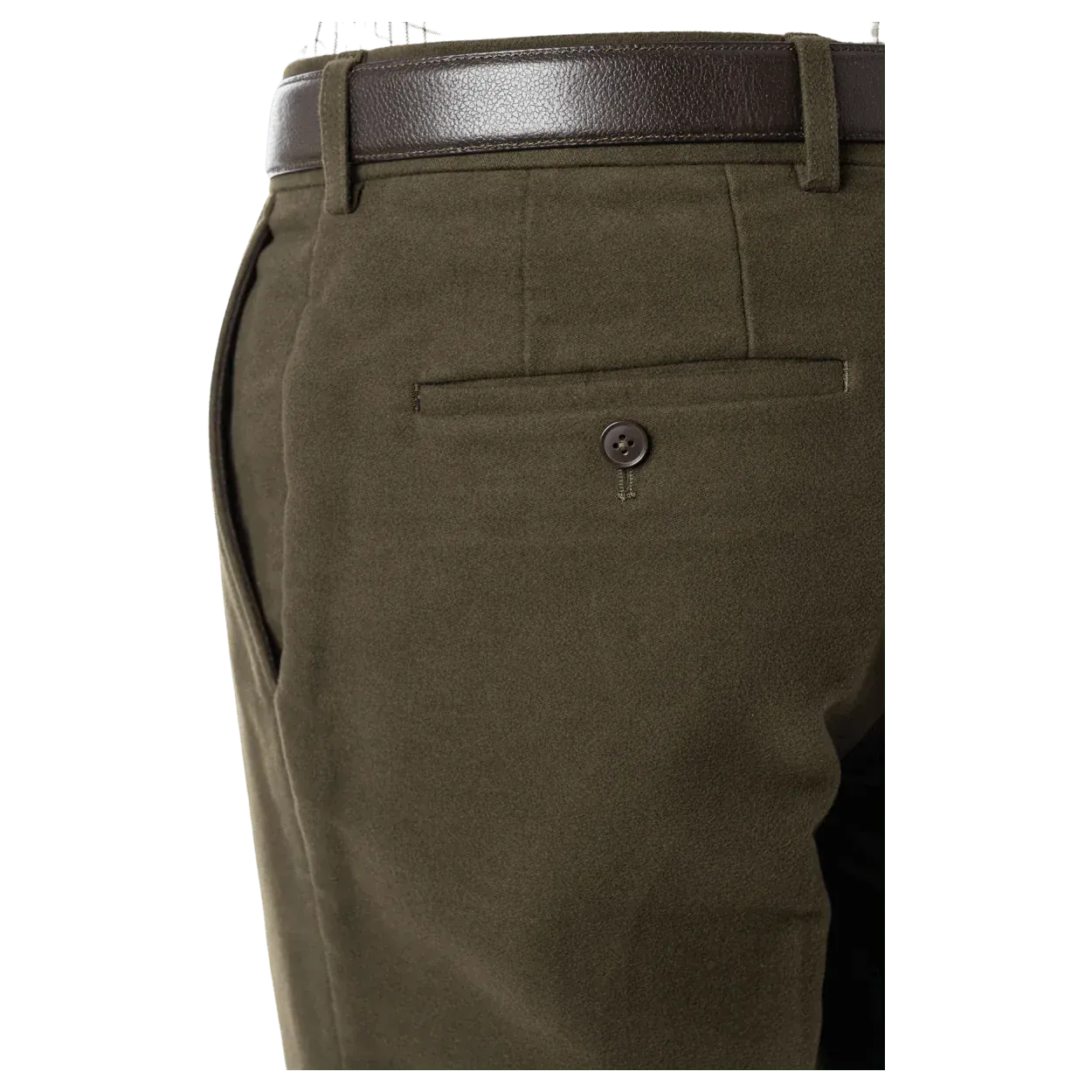 40% OFF GURTEEN Epsom Moleskin Trousers - Olive - Size: 38 & 44 REGULAR