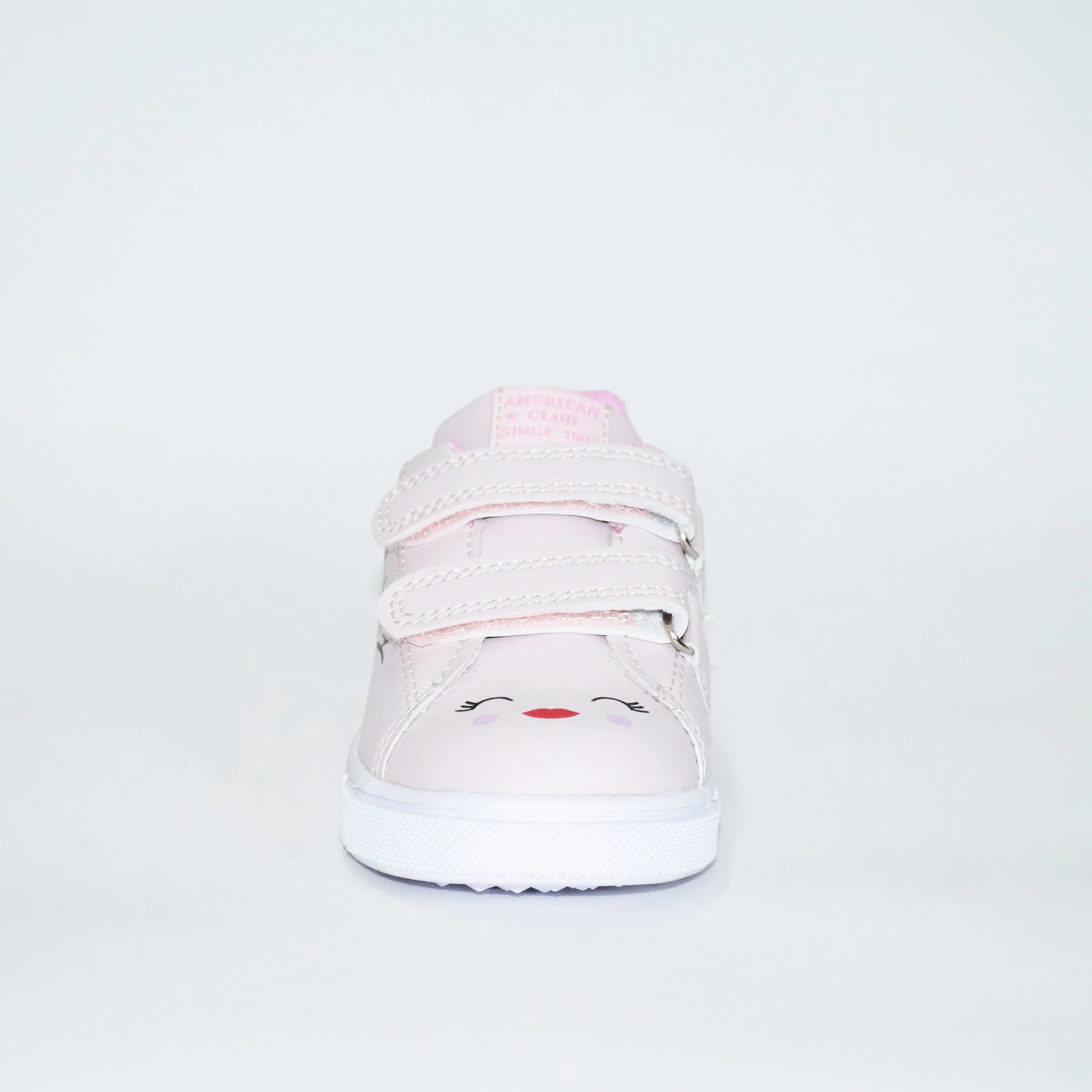 AC Toddler Girl Pink Sneakers with Rainbow Print | 735/21-P