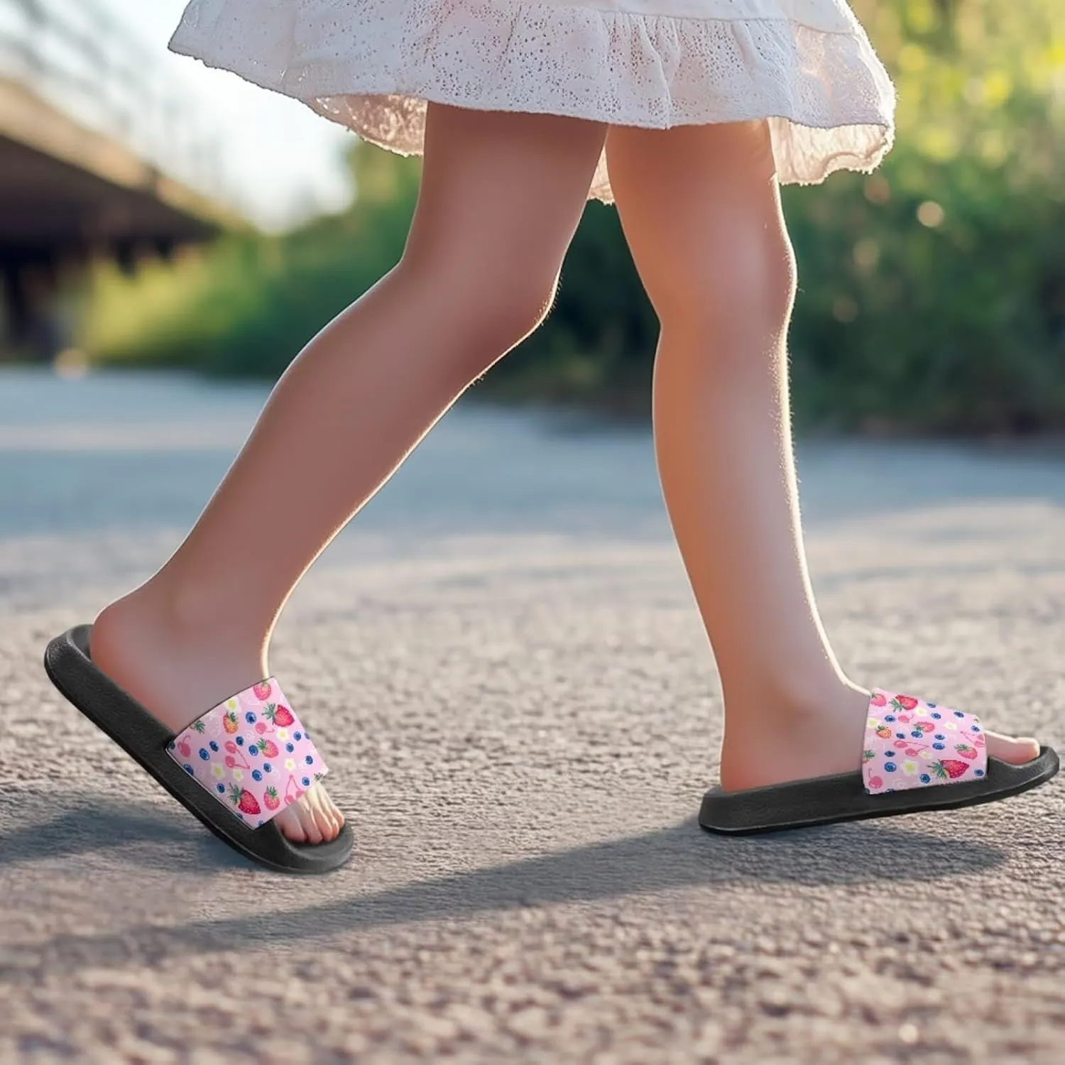 Adorable Slide Sandals for Boys Girls Slide Sandals Cartoon Youth Pool Shower Shoes Suitable for Outdoors