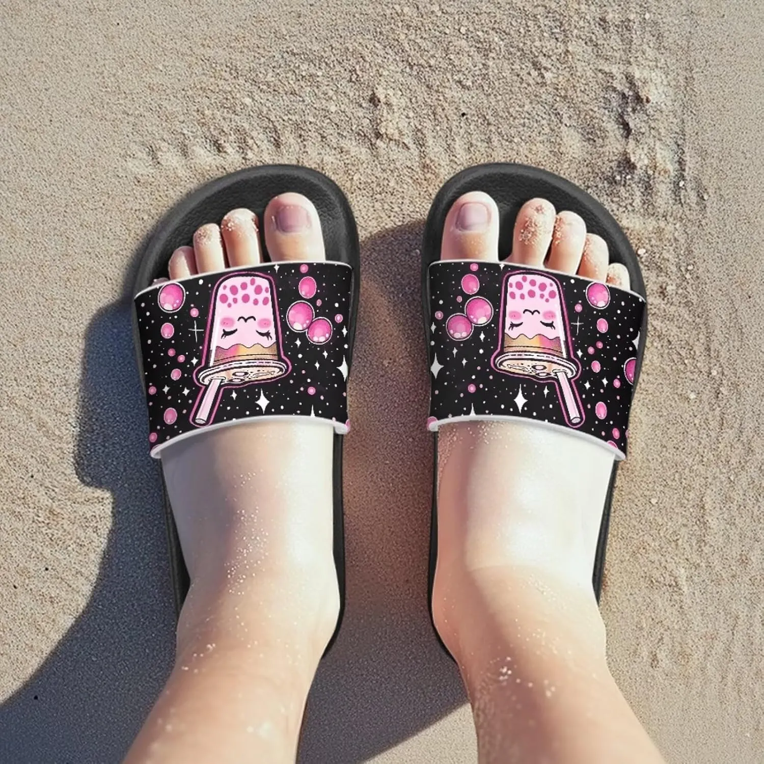 Adorable Slide Sandals for Boys Girls Slide Sandals Cartoon Youth Pool Shower Shoes Suitable for Outdoors