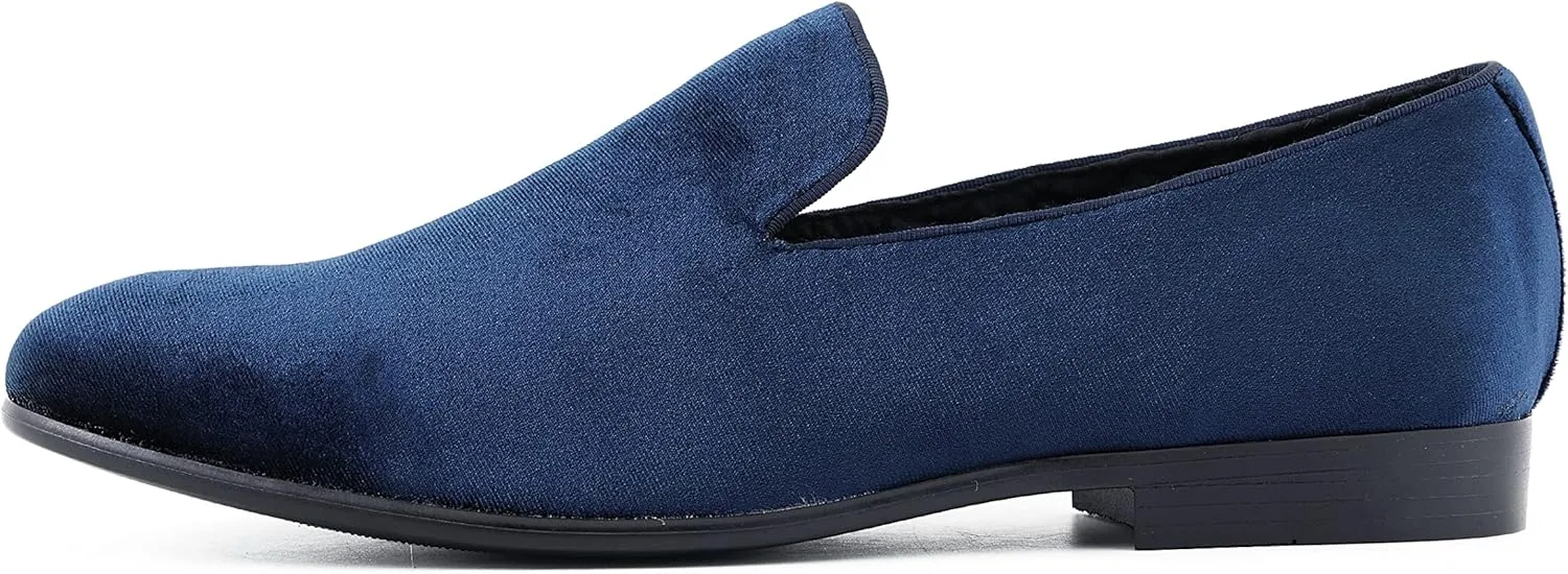 Amali Fishman Men??s Dress Shoes Plush Velvet with a Quilted Design Slip-on Driver Shoes for Men Velvet Loafers The Original Smoking Men Tuxedo Slipper Shoes