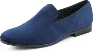 Amali Fishman Men??s Dress Shoes Plush Velvet with a Quilted Design Slip-on Driver Shoes for Men Velvet Loafers The Original Smoking Men Tuxedo Slipper Shoes