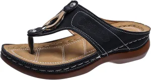 AMDBEL Orthopedic Sandals for Women Arch Support, Women's Orthotic Flip Flops Comfortable Walking Orthopedic Thong Sandals