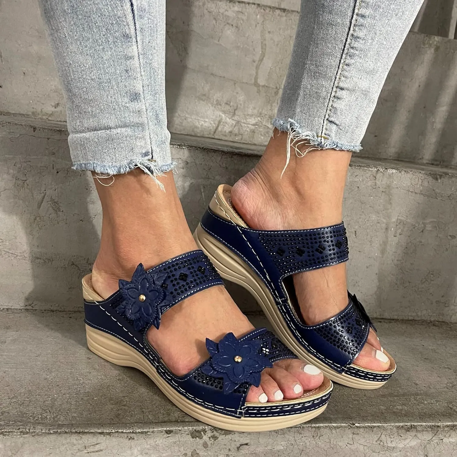 Arch Support Slippers Women Plantar Fasciitis Black Orthopedic Dress Shoes Women Sandals for Women Dressy Wedding Black Sandals Women Comfortable Womens Orthopedic Sandals 9 Wide Fit Sandals