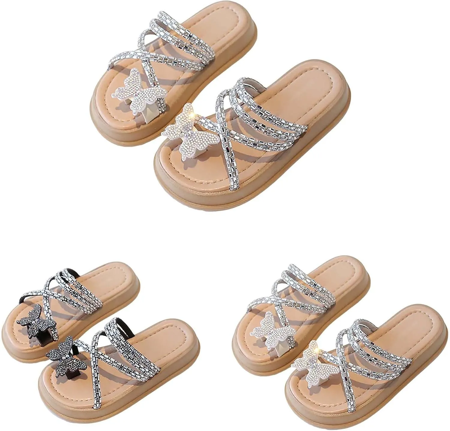Baby Girls Open Toe Bow Sandals Slipper Flat Leather Non Slip Wide Shoes Infant Newborn Summer Beach Water Shoes