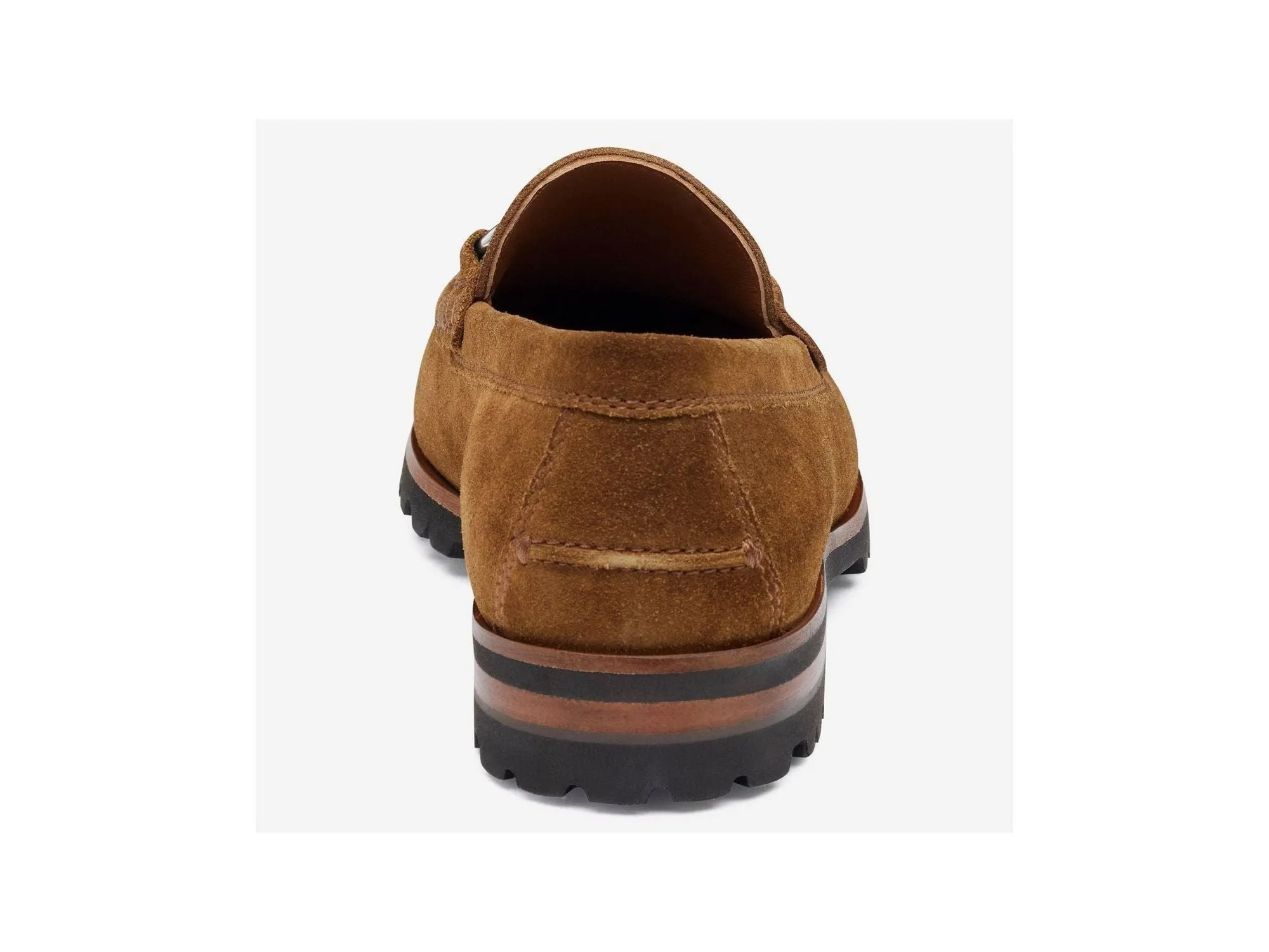 Baldwin Lug Bit In Snuff Cognac Brown English Suede