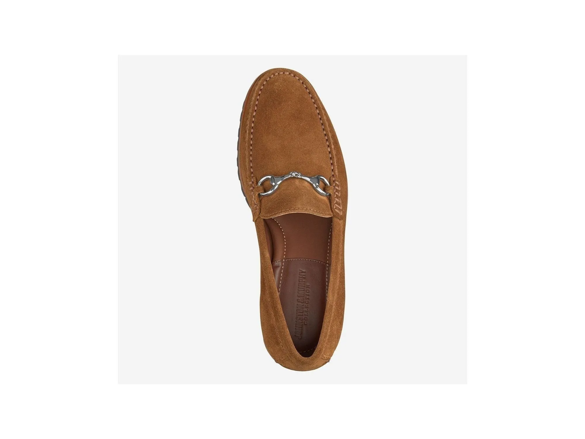 Baldwin Lug Bit In Snuff Cognac Brown English Suede