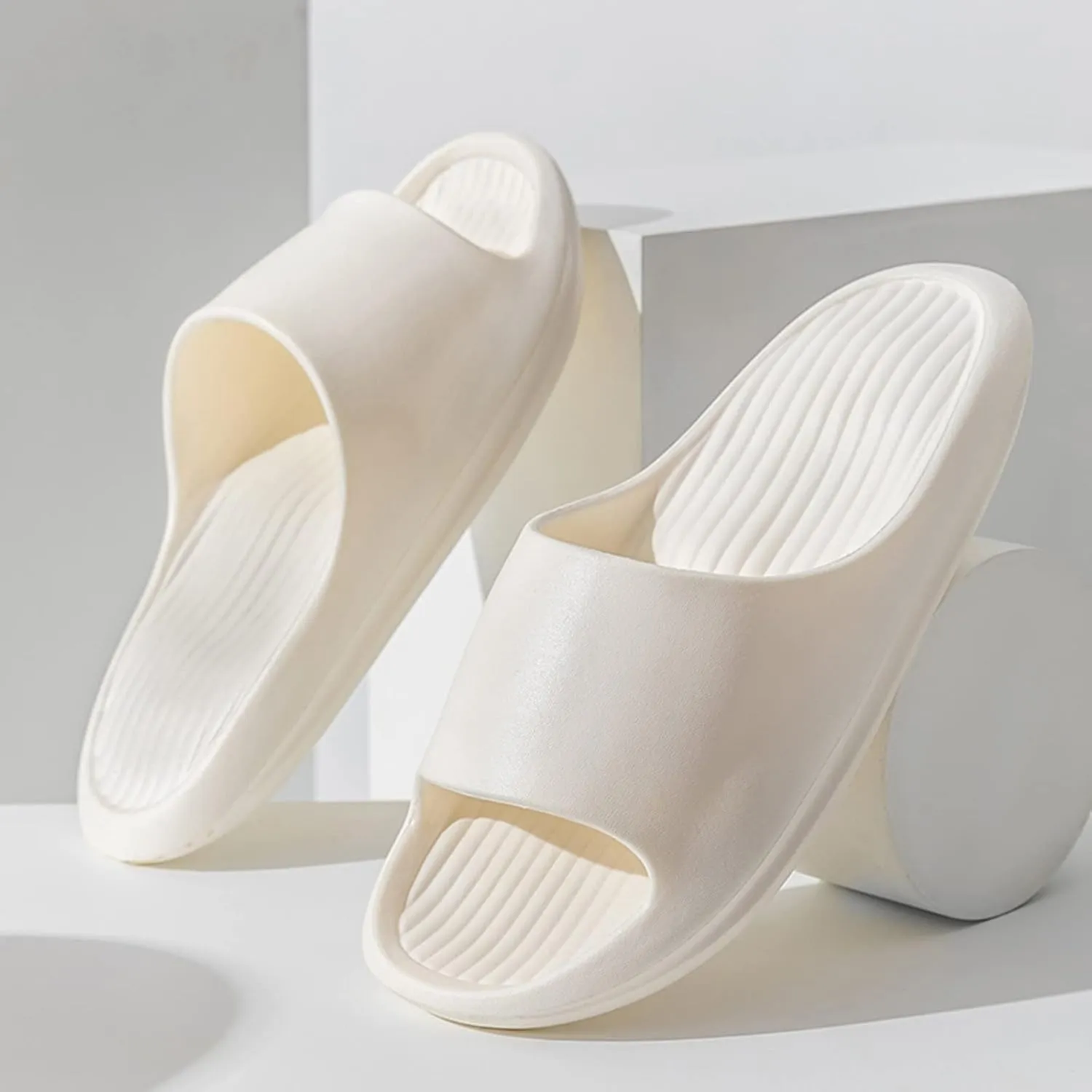 Bathroom Slippers Men Shower Shoes Women Cloud Slippers for Men Slides for Women Living Room Ultra Comfort Non Slip