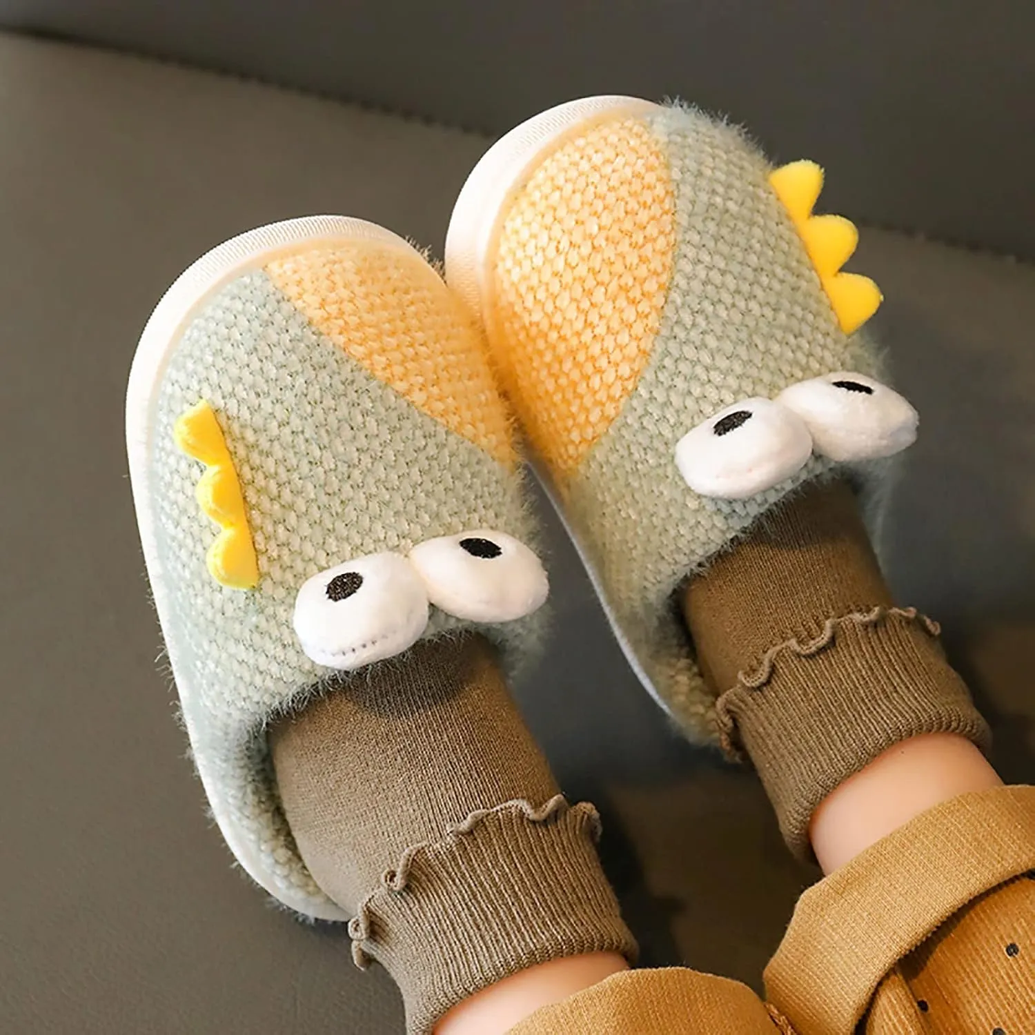 Big Kid Slippers Kids Dinosaur Slippers For Girls Boys Slippers Comfy House Slip on Slippers for Kids Girls
