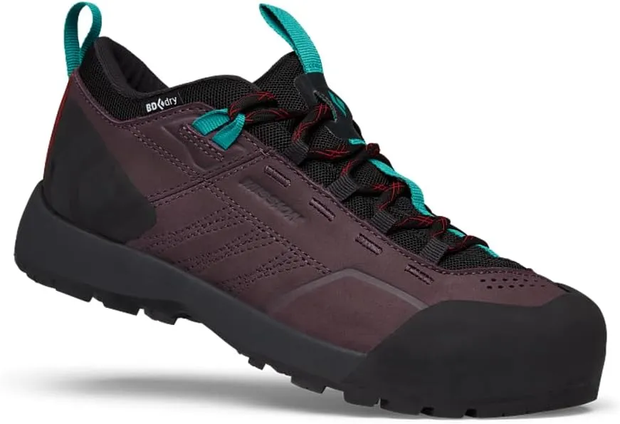 Black Diamond Equipment Women's Mission Leather Low Wp Approach Shoes - Mulberry-Black - 8.5
