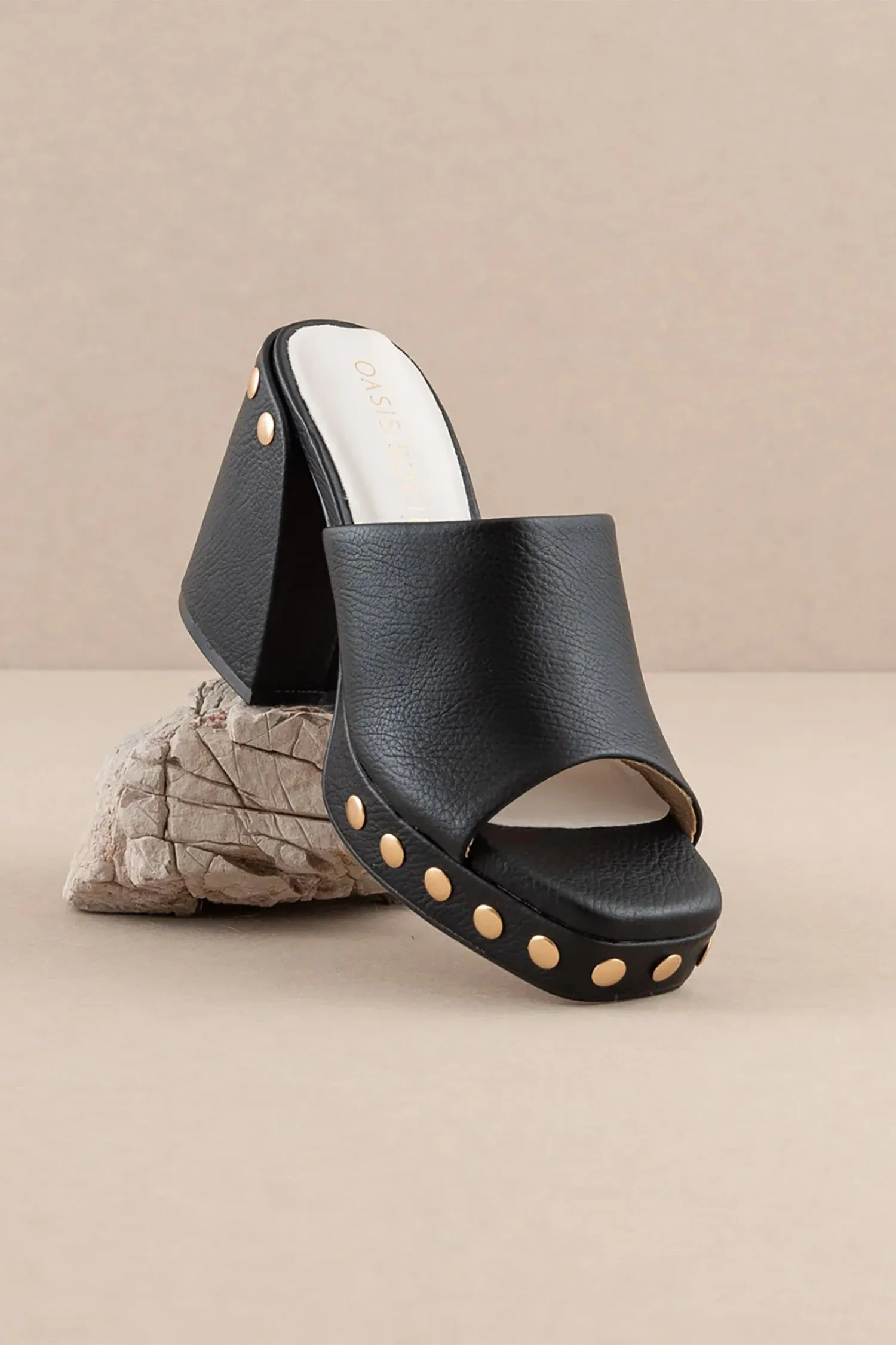 Black Studded Block Platforms