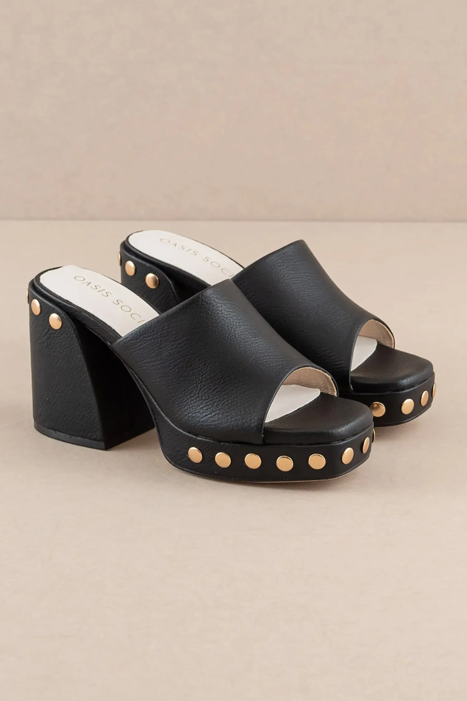 Black Studded Block Platforms