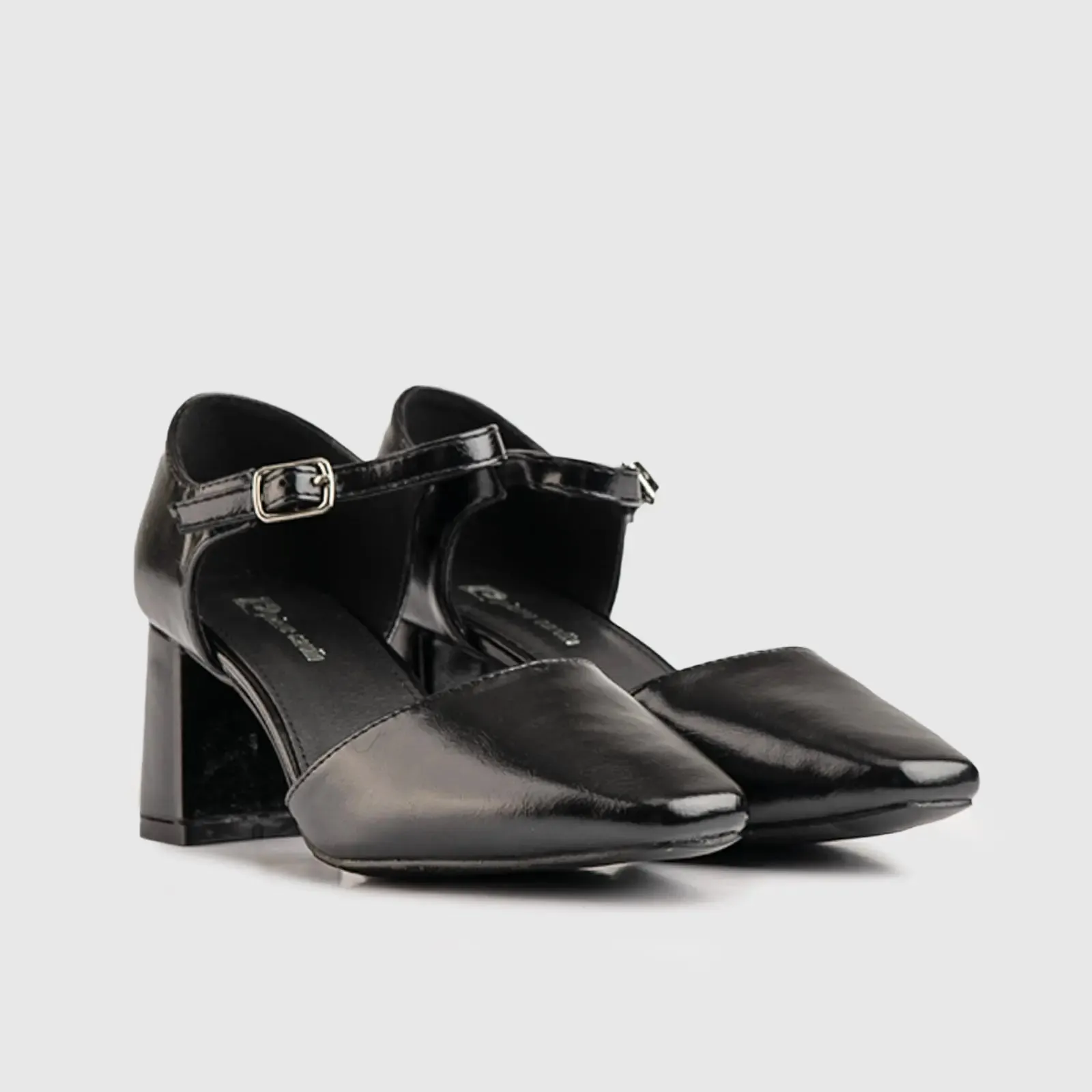 Block Heel Court Shoe 10614 Black