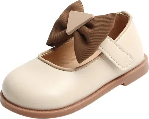 Boots for Little Girls Size 9 Fashion Autumn Girls Casual Shoes Thick Bottom Flat Round Toe Bow Booties Kids