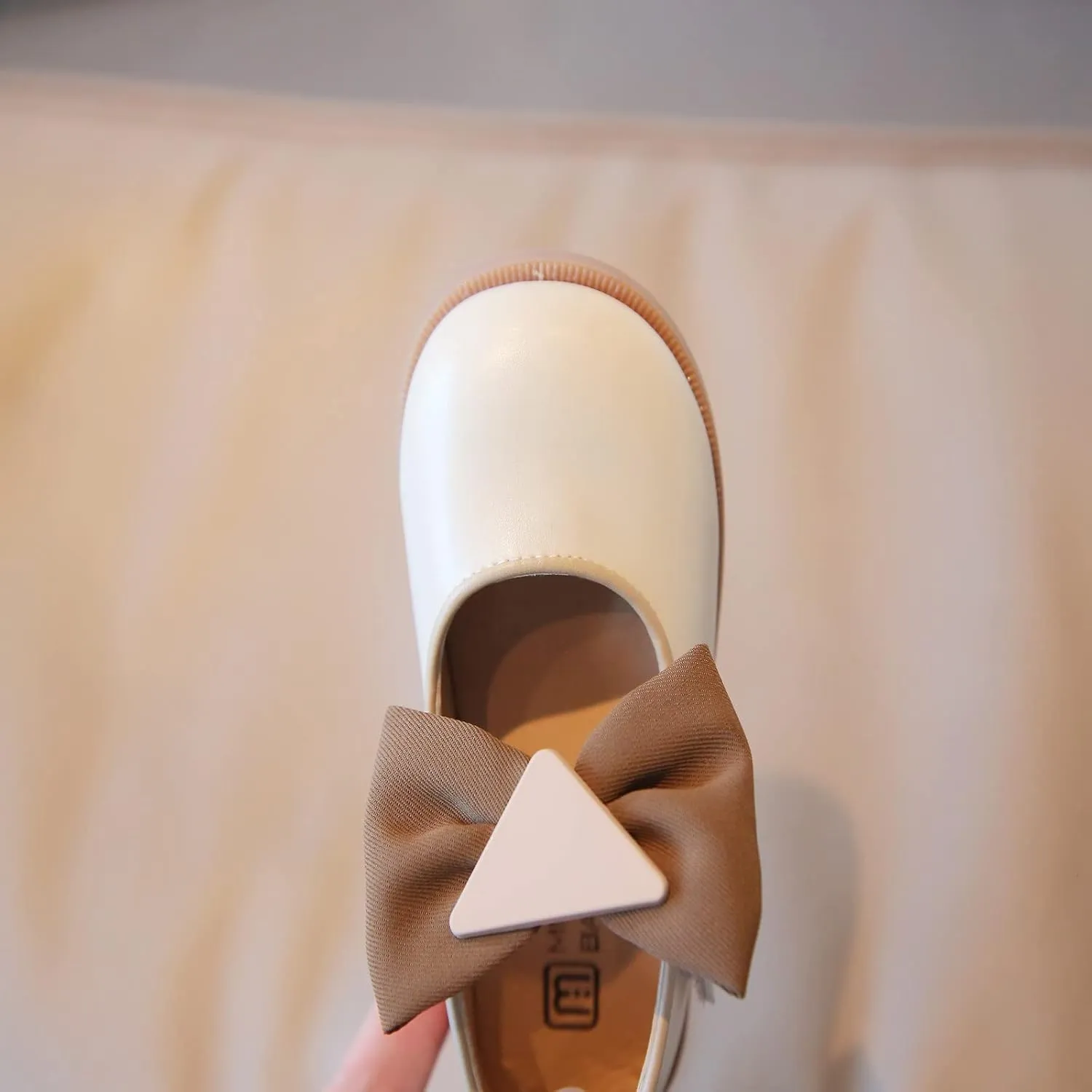 Boots for Little Girls Size 9 Fashion Autumn Girls Casual Shoes Thick Bottom Flat Round Toe Bow Booties Kids