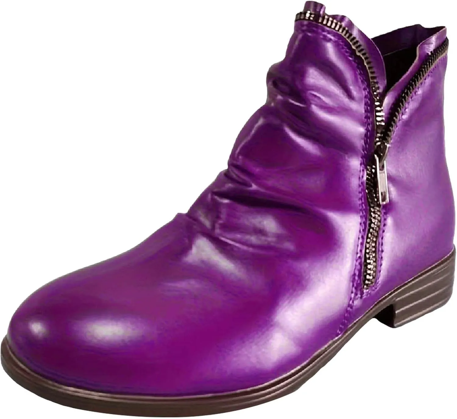 Boots for Women Ankle Boots Casual Womens Low Heel Fashion Arch Support Lace Up Zipper Shoes Walking Short Booties