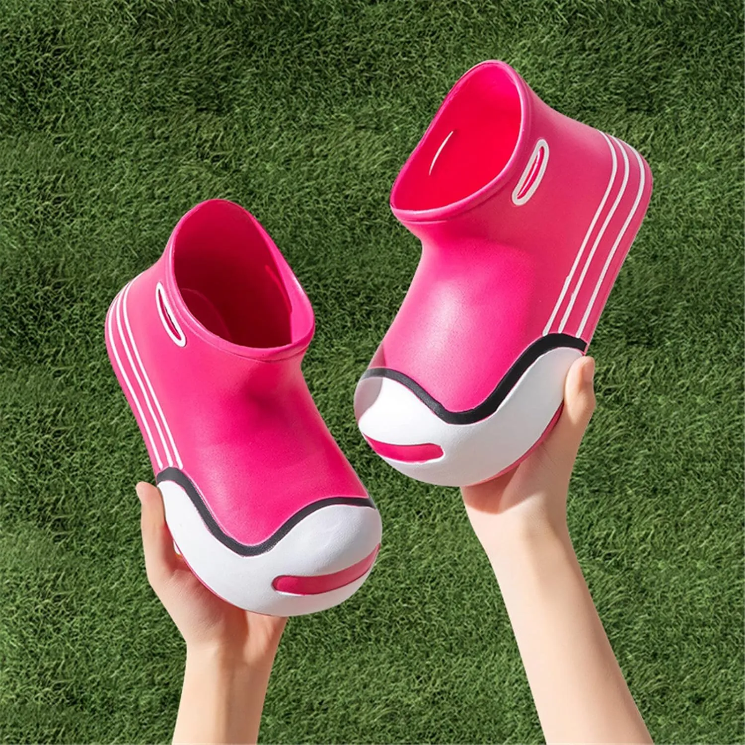 Boys Girls Soft Cute Rain Boots Big Kids Children Rain Boots Portable Comfortable Anti Slip Rainy Girls Leather Shoes
