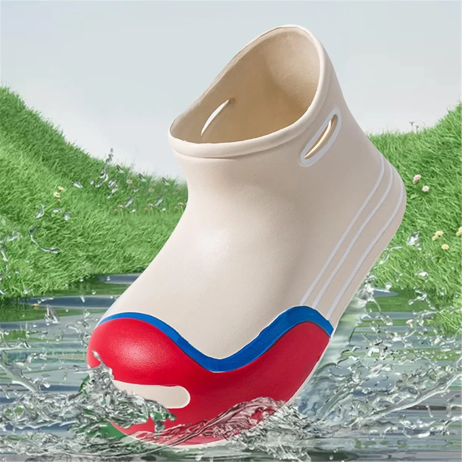Boys Girls Soft Cute Rain Boots Big Kids Children Rain Boots Portable Comfortable Anti Slip Rainy Girls Leather Shoes
