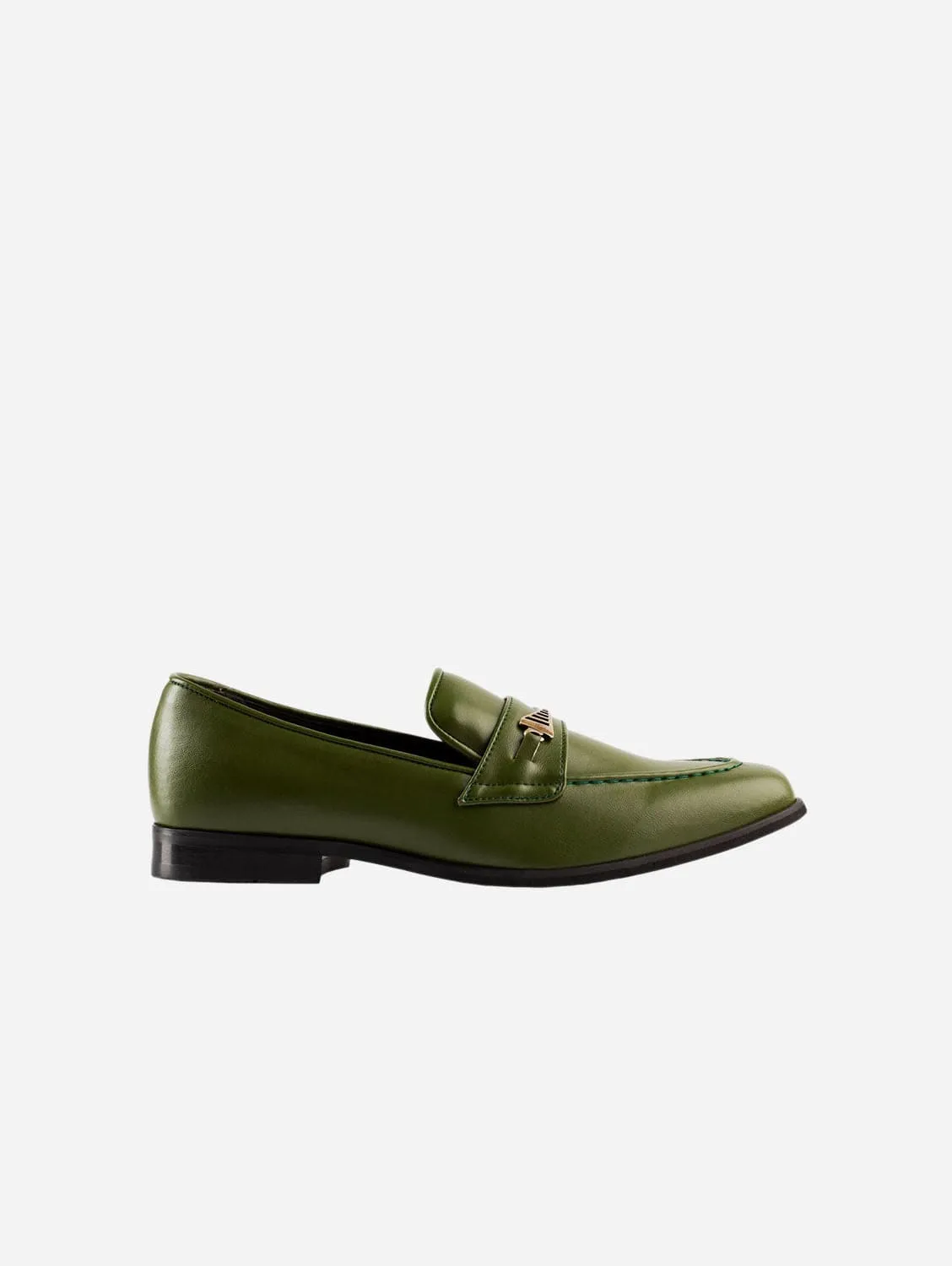 Bridge-Bit Cactus Leather Vegan Loafer | Green
