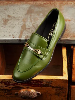 Bridge-Bit Cactus Leather Vegan Loafer | Green