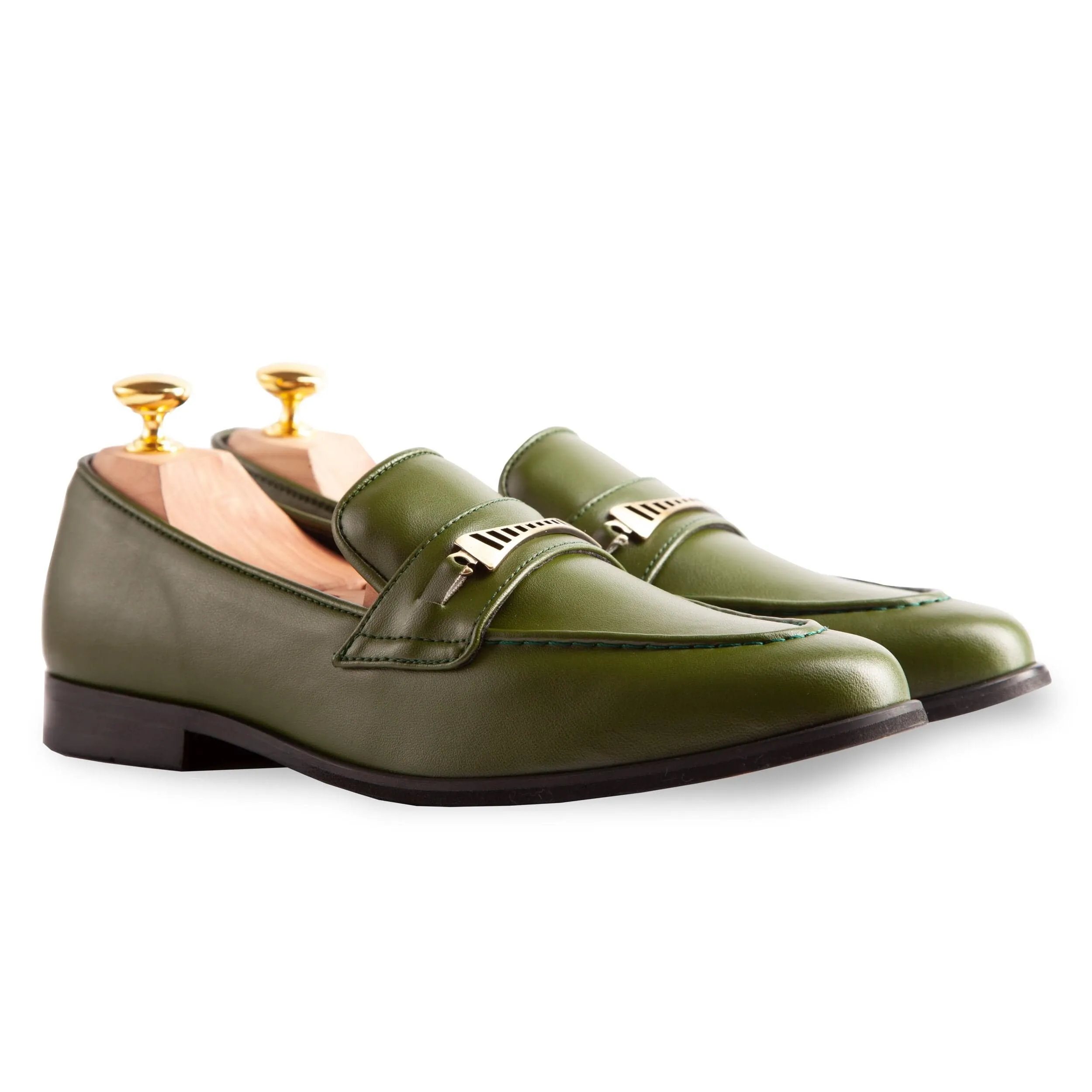 Bridge-Bit Cactus Leather Vegan Loafer | Green