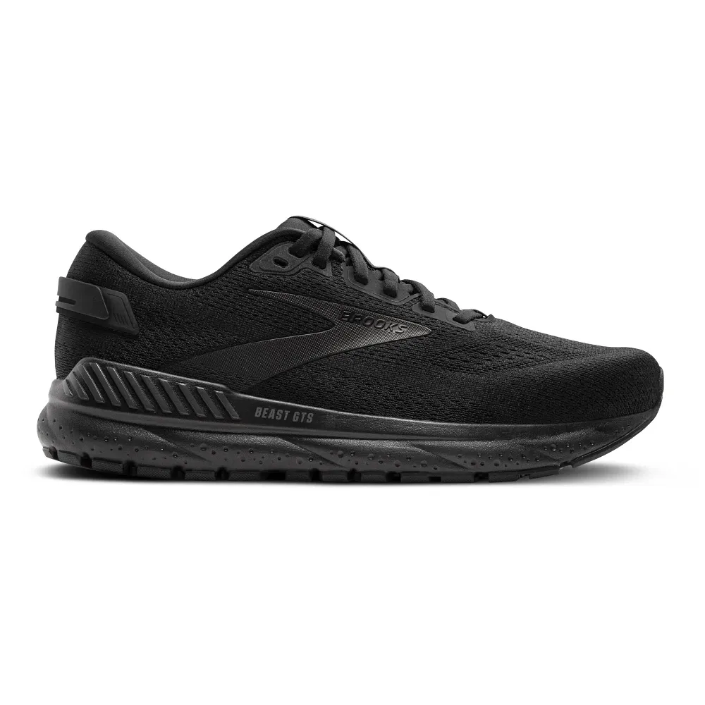 Brooks Men's Beast GTS 24 Sneaker in Black/Black/Ebony