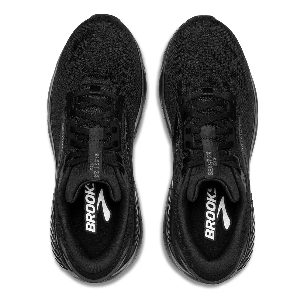 Brooks Men's Beast GTS 24 Sneaker in Black/Black/Ebony