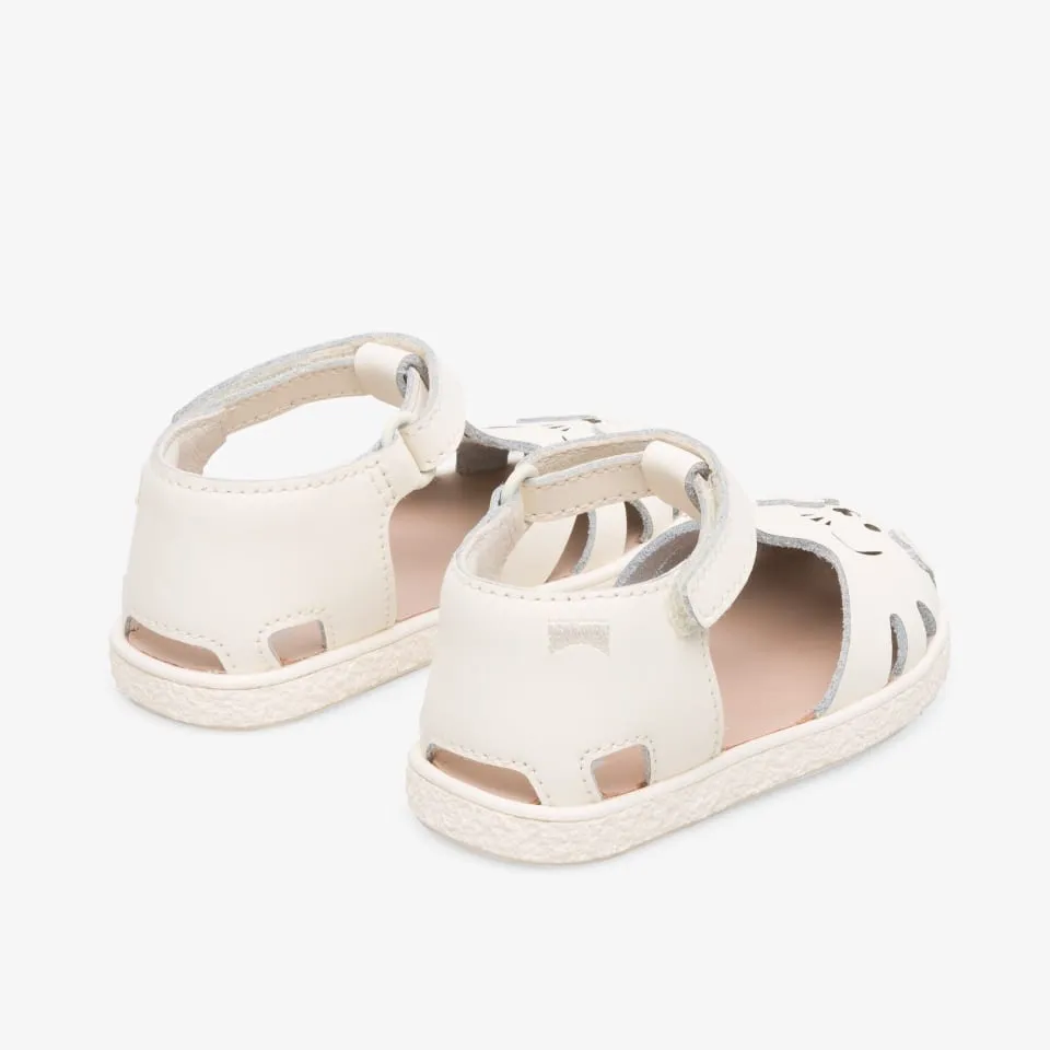 Camper Twins - Cat Beige Leather Closed Toe Sandal