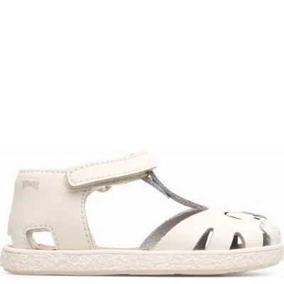 Camper Twins - Cat Beige Leather Closed Toe Sandal