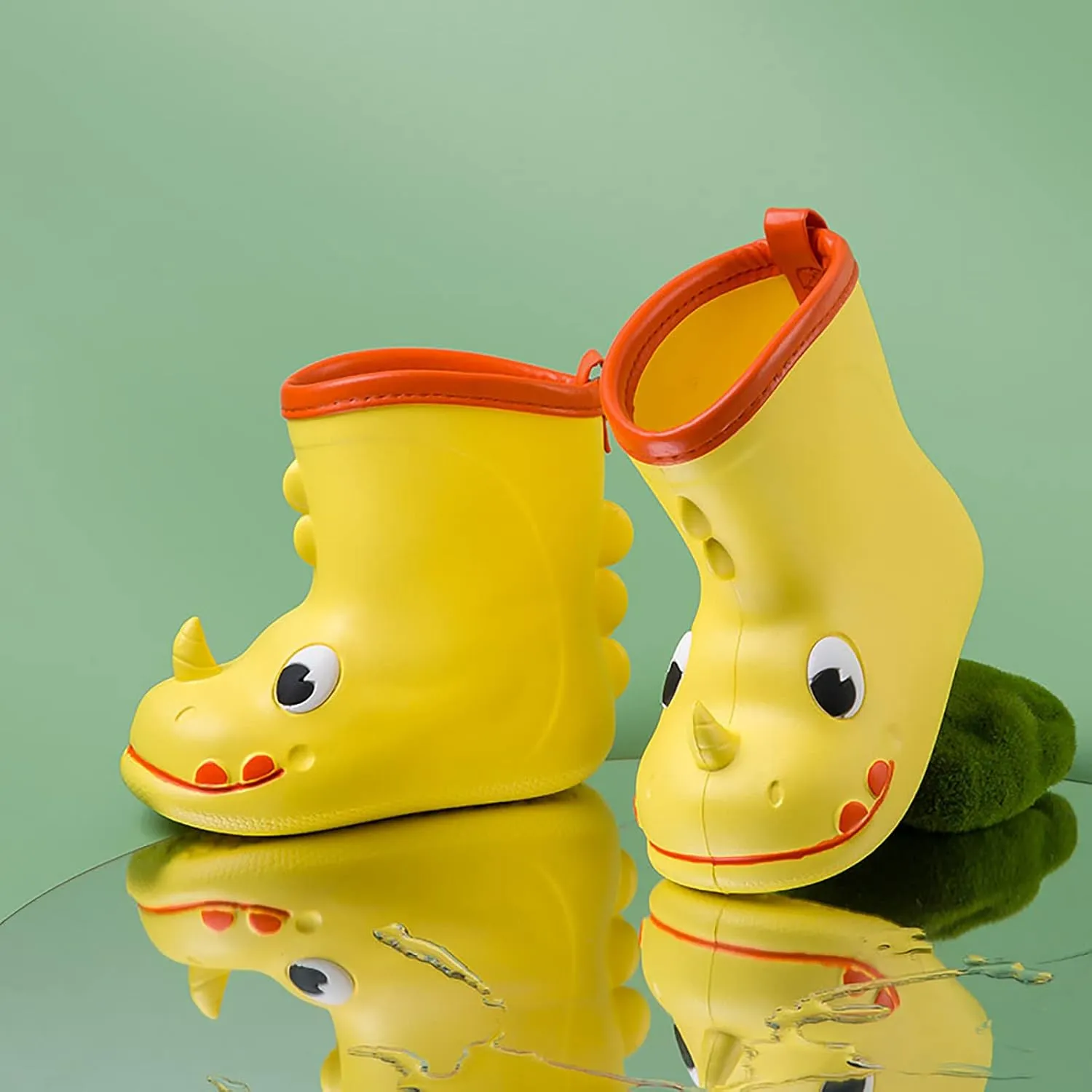 Cartoon Animals Rain Boots Toddler Kids Rain Shoes Childrens Adorable Lightwight Rubber Shoes In Animal Toddler