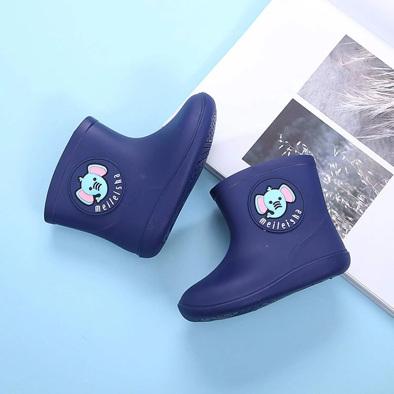 Cartoon Boots Kids Shoes Baby Rain Rain Boys Toddler Girls Rubber Baby Shoes Big Kid Shoe