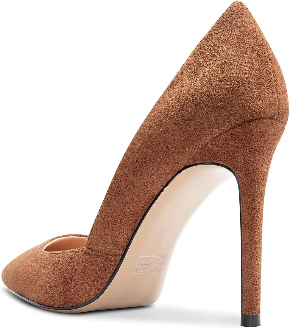 Castamere Womens D'Orsay Slip On High Heels Pumps Elegant Pointy Toe Stilettos 10CM Heel Shoes