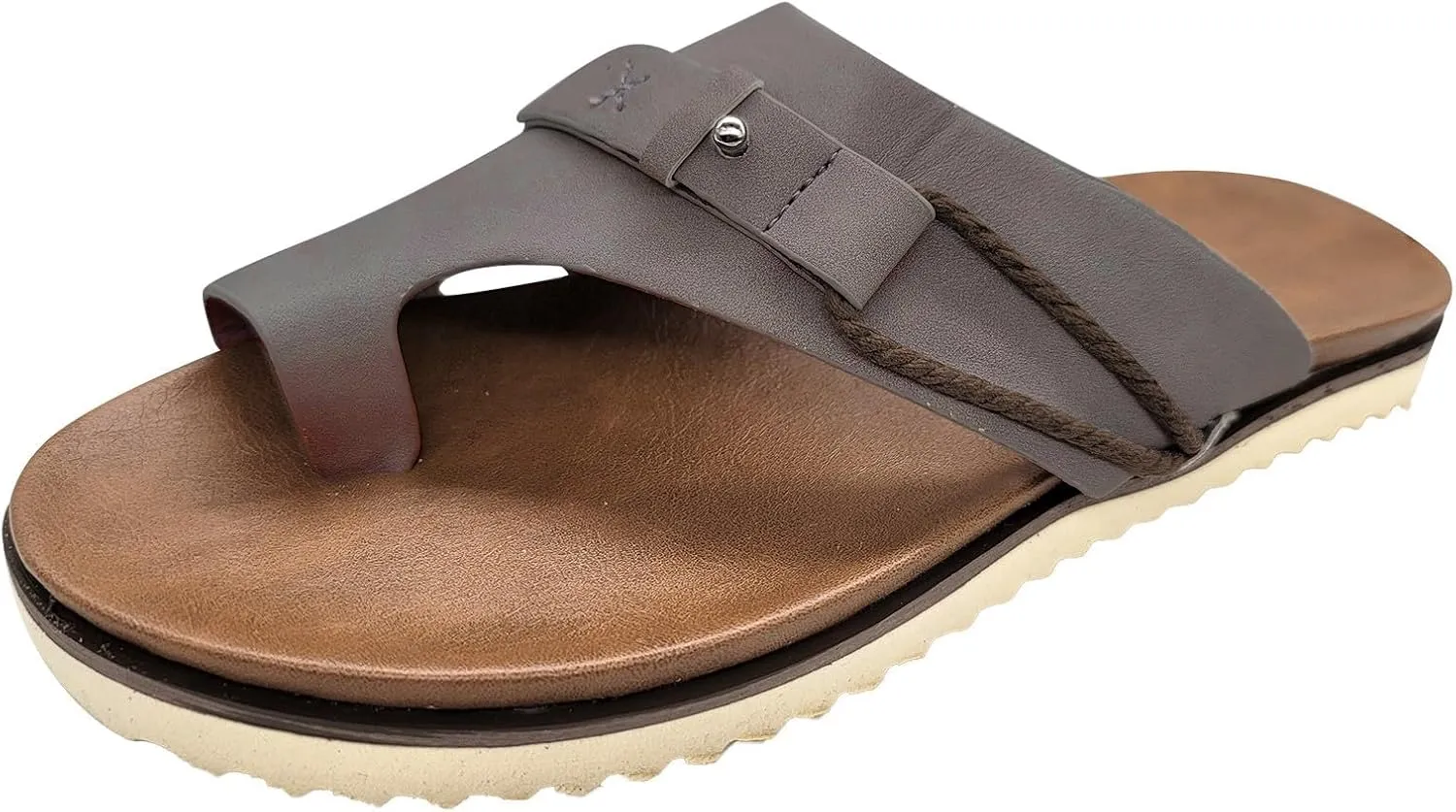 Cathalem Wedge Sandals for Women, Arch Support Summer Sandals for Women 2024 Retro Anti-Slip Slip On Flat Toe Open Sandals