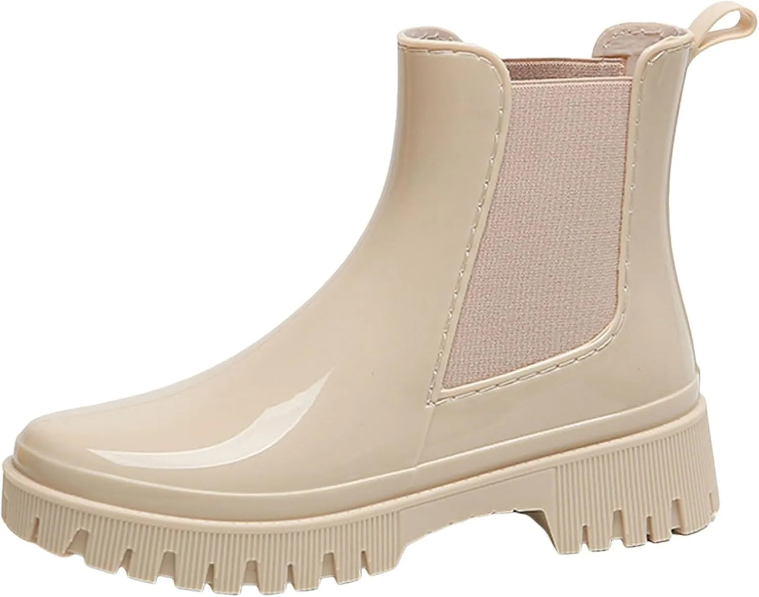 Cathalem Women's Ankle Rain Boots Waterproof Chelsea Rain Boots Rubber Boots Women Short Garden Boots Anti Slip Work Booties