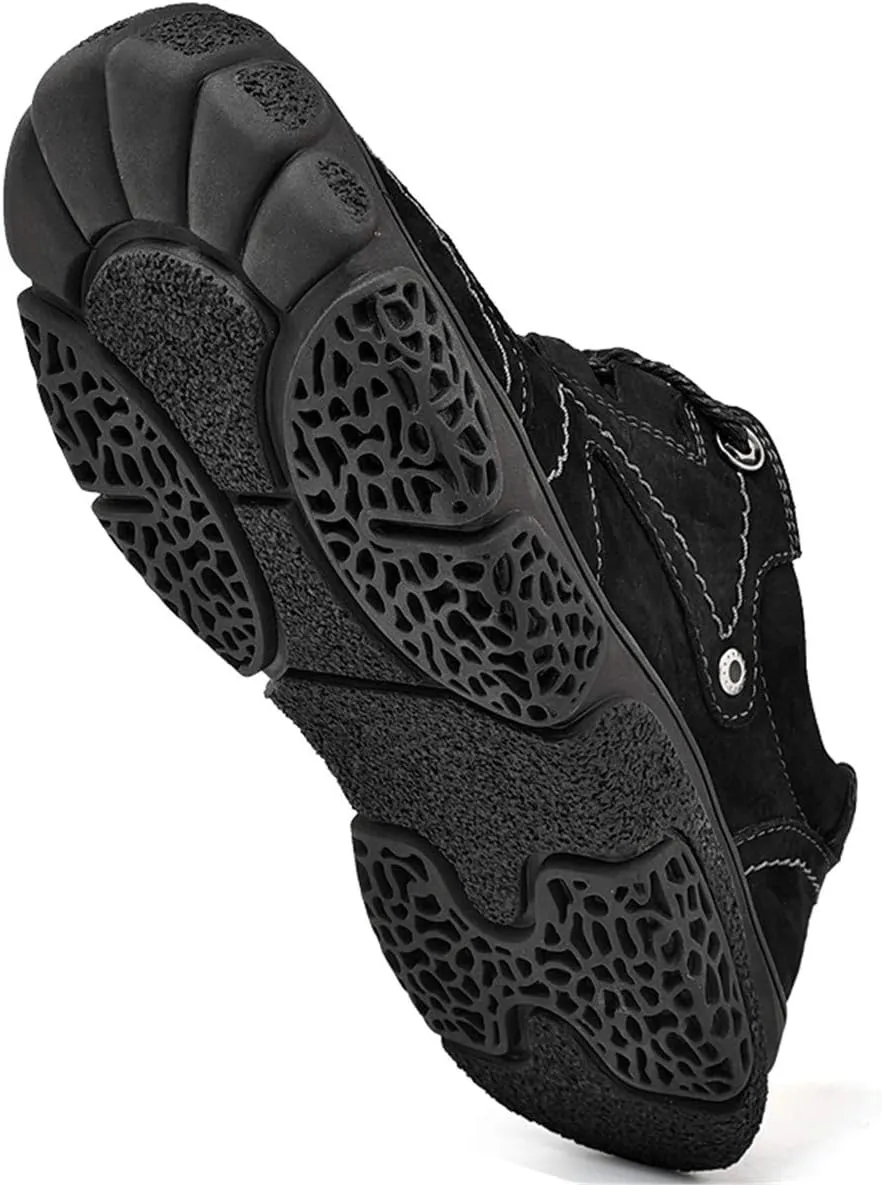 ChicWind Men's Hand Stitching Breathable Hiking Shoes Casual Lace-Up Outdoor Trekking Sneakers
