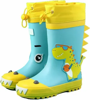Children Boys Girls Mid Calf Rain Boots aterproof Shoes Kids Adorable Patterns Lightweight Anti Baby Boys Shoes Size 4