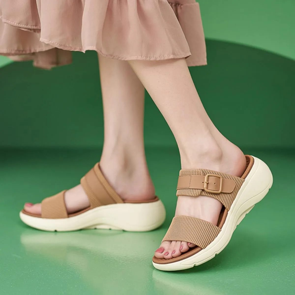 Ciuyurra Women Comfy Flat Slide Sandals