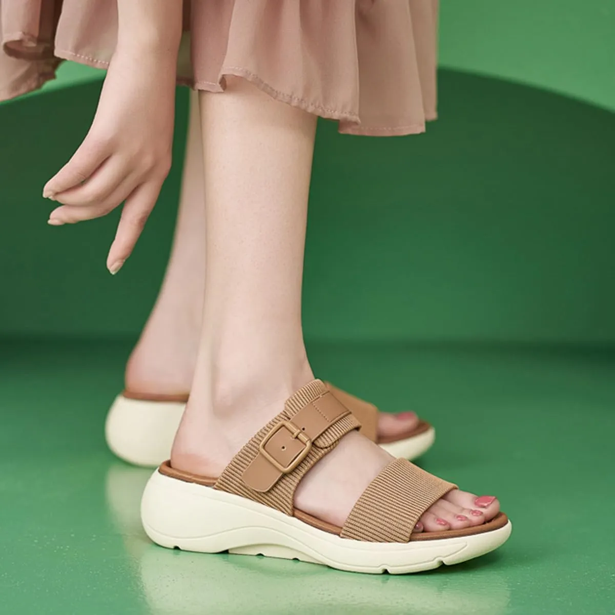 Ciuyurra Women Comfy Flat Slide Sandals