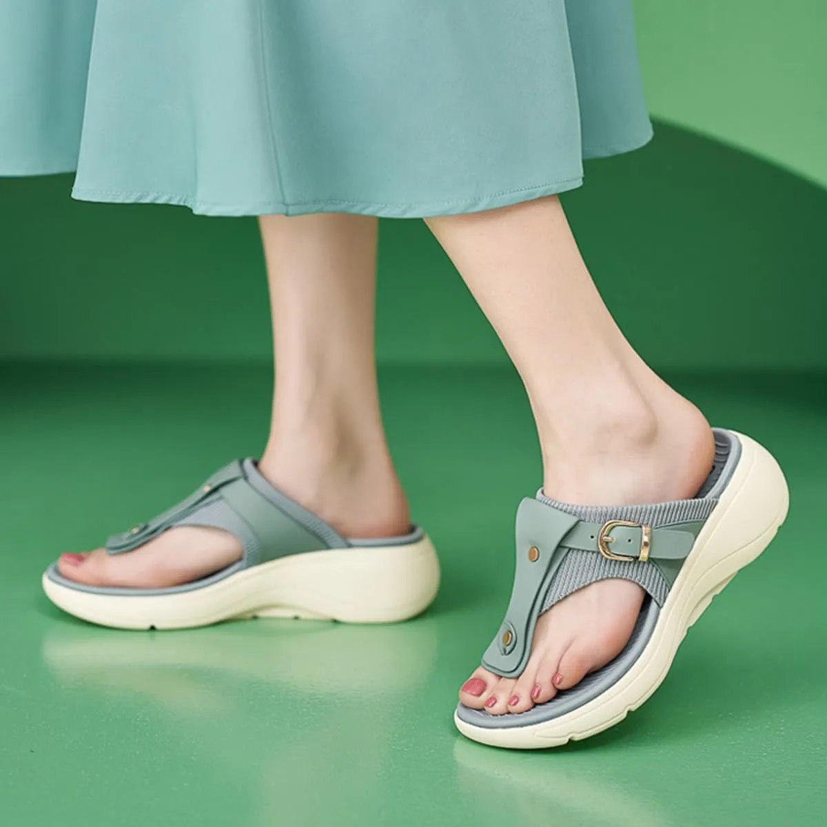 Ciuyurra Women Comfy Flat Slide Sandals