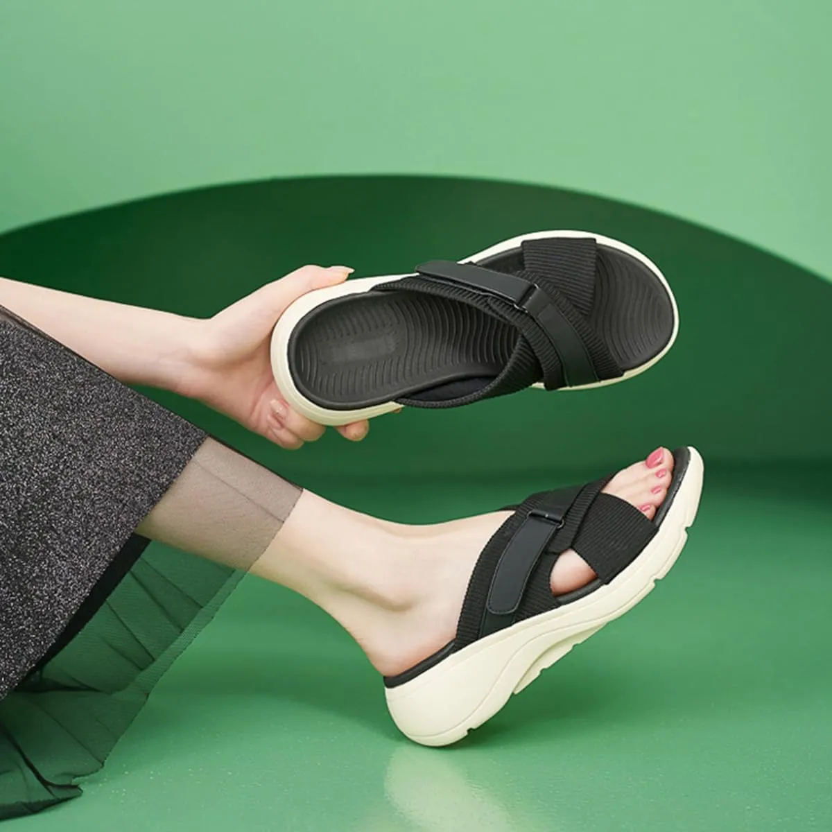 Ciuyurra Women Comfy Flat Slide Sandals