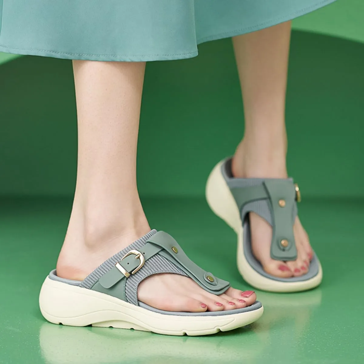 Ciuyurra Women Comfy Flat Slide Sandals