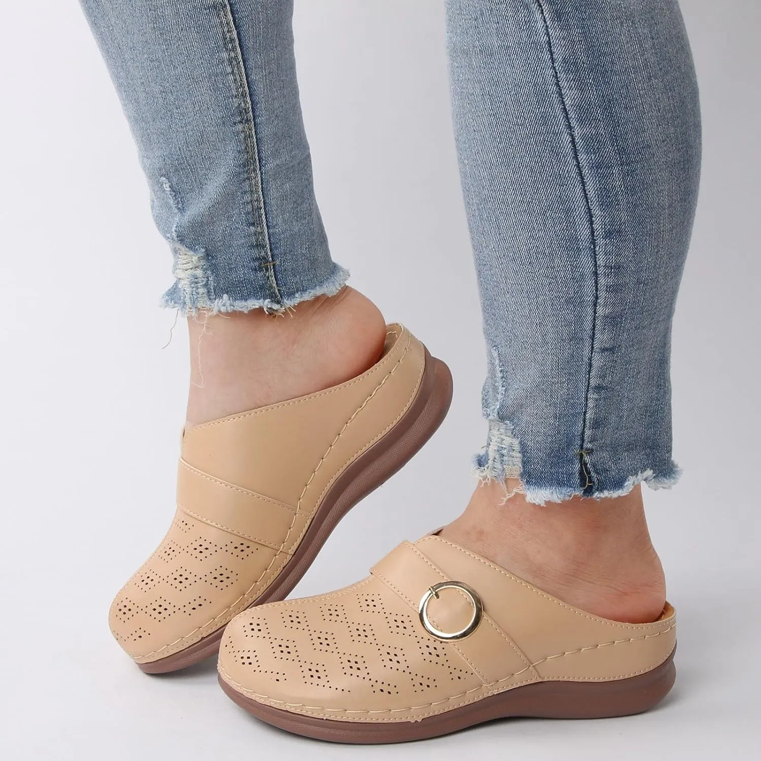 Closed Toe Sandals Women Dressy,Orthopedic Sandals with Arch Support Flip Flops for Women Comfortable Womens Walking Slippers Lightweight Sandals Anti-Slip Casual Sandals Women Dressy Summer Flat