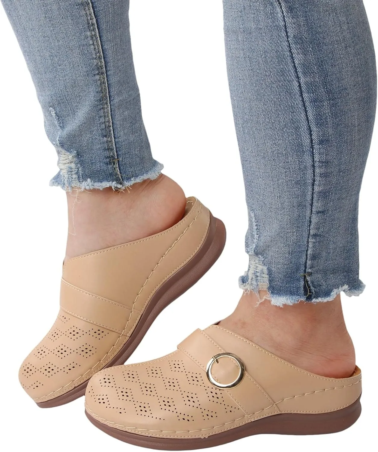 Closed Toe Sandals Women Dressy,Orthopedic Sandals with Arch Support Flip Flops for Women Comfortable Womens Walking Slippers Lightweight Sandals Anti-Slip Casual Sandals Women Dressy Summer Flat