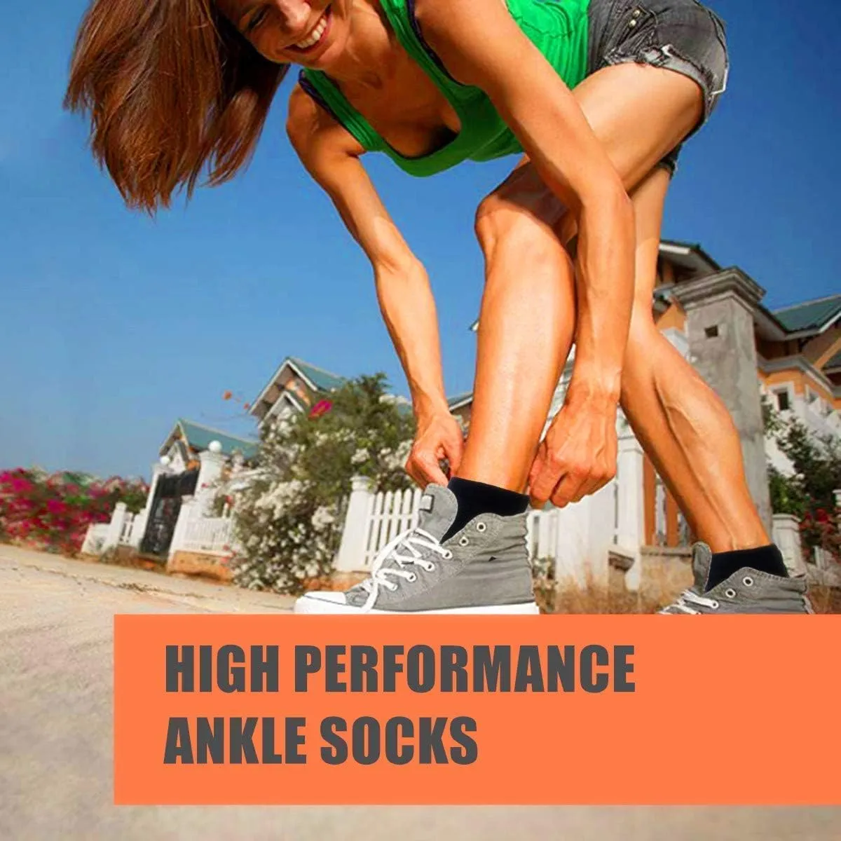 Copper Compression Socks Women and Men 6 Pairs - Circulation Arch Support Plantar Fasciitis Running Ankle Socks