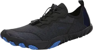Couple Minimalist Barefoot Shoes, Unisex Water Shoes, Men Women Water Sports Shoes, Beach Sandals, for Gym Swim Snorkeling Surfing Running (Color : Black, Size : 8)