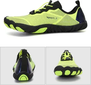 Couple Minimalist Barefoot Shoes, Unisex Water Shoes, Men Women Water Sports Shoes, Beach Sandals, for Gym Swim Snorkeling Surfing Running (Color : Green, Size : 5.5)