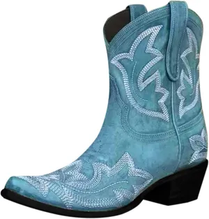 Cowboy Boots for Women Ankle Boots for Women Comfy Vintage Women's Leather Non-Slip Low Heel Pull-On Rider Boots