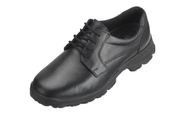 DB Mens Wide Fit (V) Lace Up Leather Shoes in Black Size 7