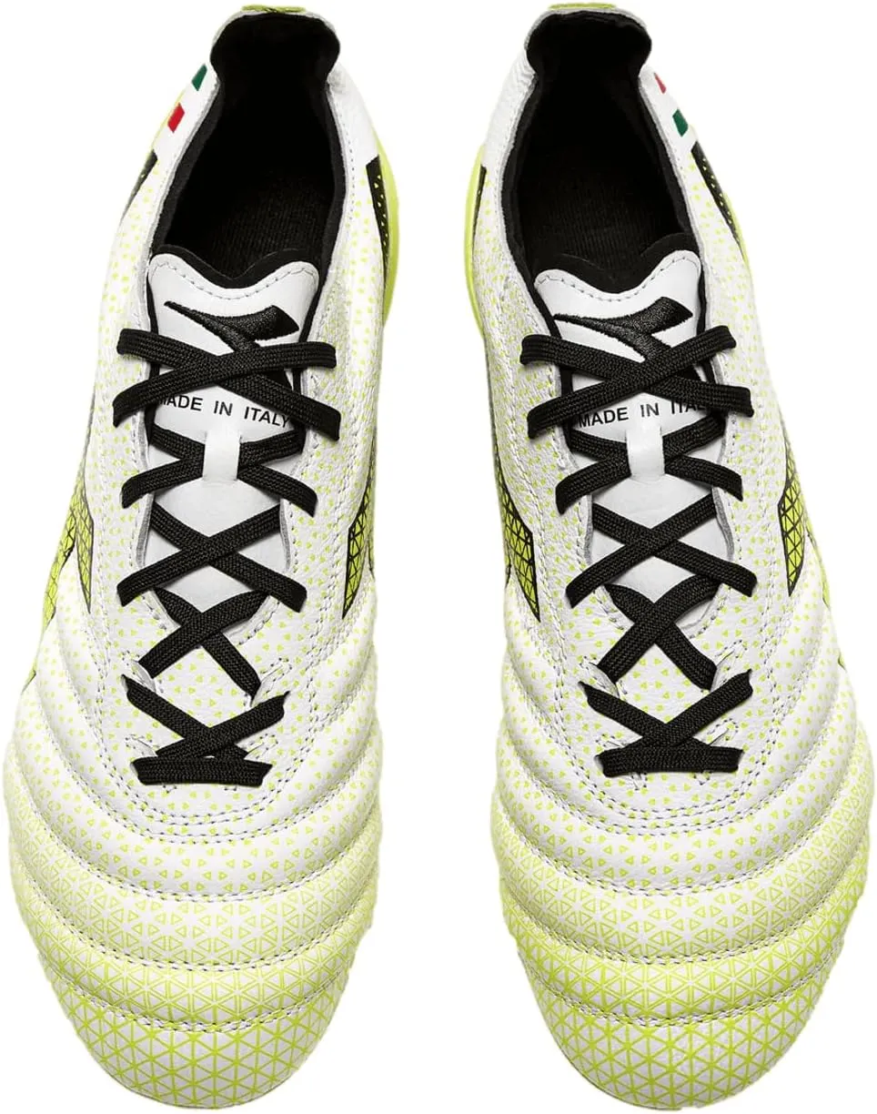 Diadora Brasil Elite Tech GR ITA LPX Men's Firm Ground Soccer Shoes - Made in Italy, Ultra-Soft Premium Leather, Modern Calcio Design, Removable Insole